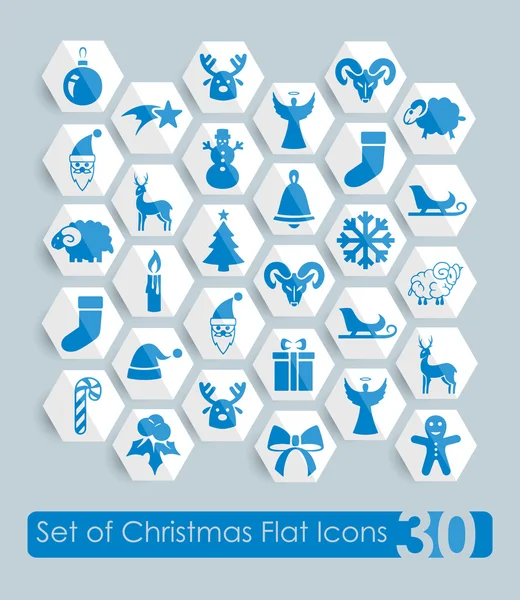 Set of Christmas icons — Stock Vector