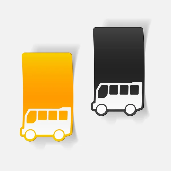 Realistic bus icon — Stock Vector