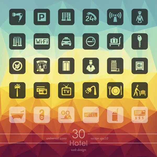 Conjunto de iconos del hotel — Vector de stock