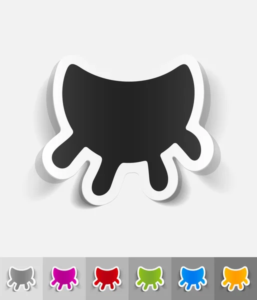 Pegatina de papel Udder — Vector de stock