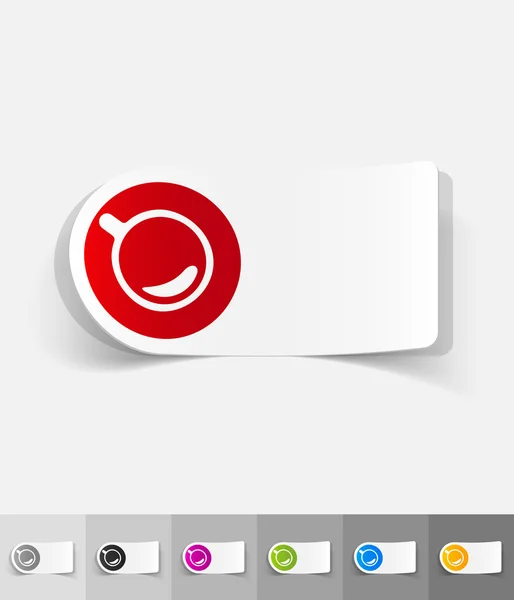 Φλιτζάνι καφέ χαρτί αυτοκόλλητο — Διανυσματικό Αρχείο
