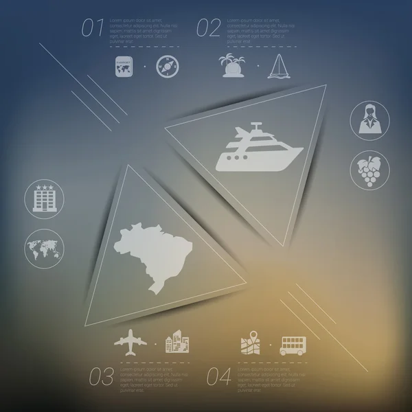 Cestovní ruch infographic ikony — Stockový vektor
