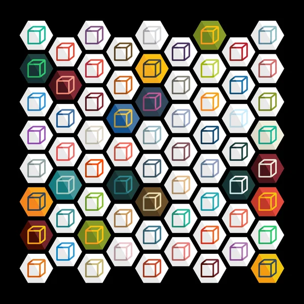 Design plat : cube — Image vectorielle