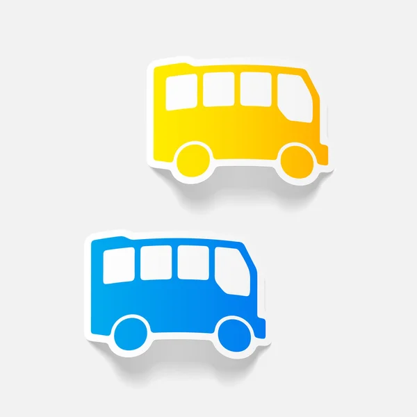 Realistische bus pictogram — Stockvector