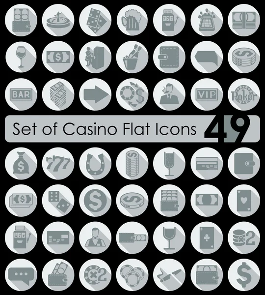 Conjunto de iconos de casino — Archivo Imágenes Vectoriales