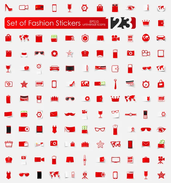 Set de pegatinas de moda — Vector de stock