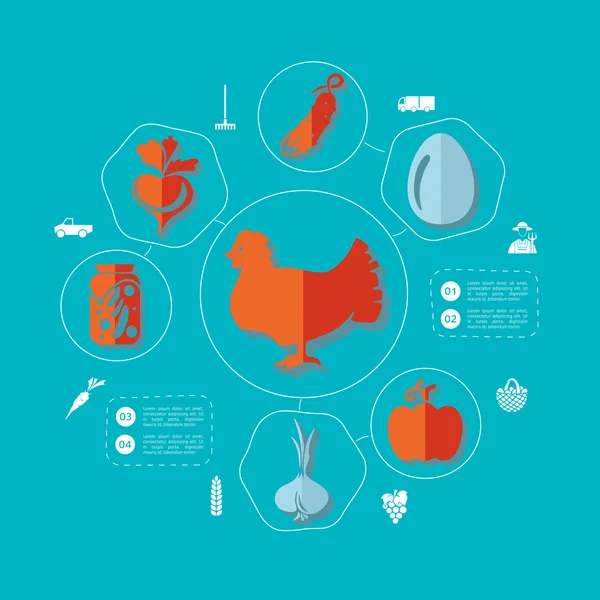 Landwirtschaft flache Infografik — Stockvektor