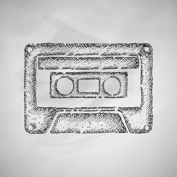 Diseño de iconos de audiocassette — Vector de stock