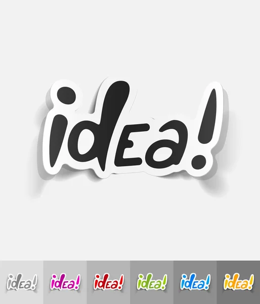 Autocollant papier Idea — Image vectorielle