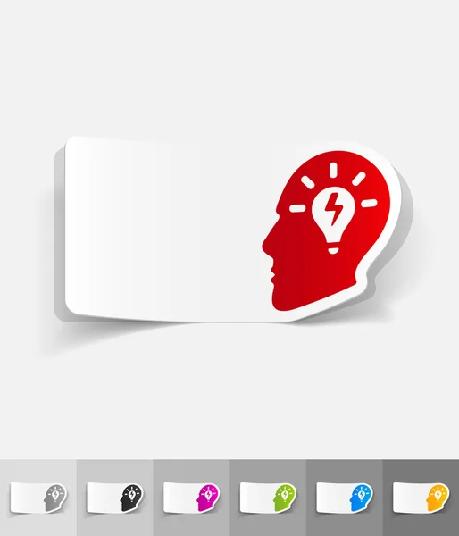 Idea concept paper sticker — Stock Vector