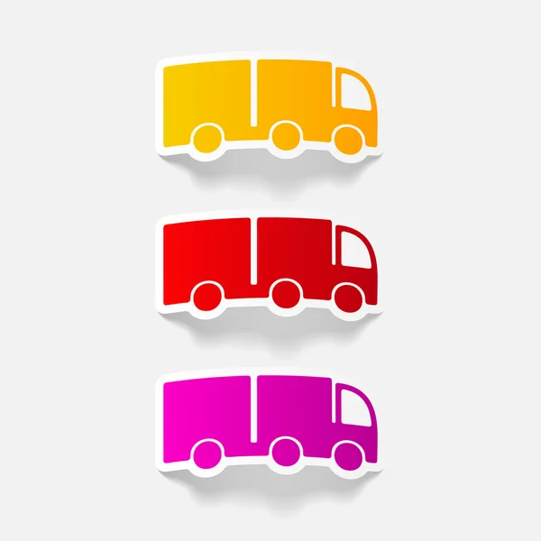 Realistische vrachtwagen pictogram — Stockvector