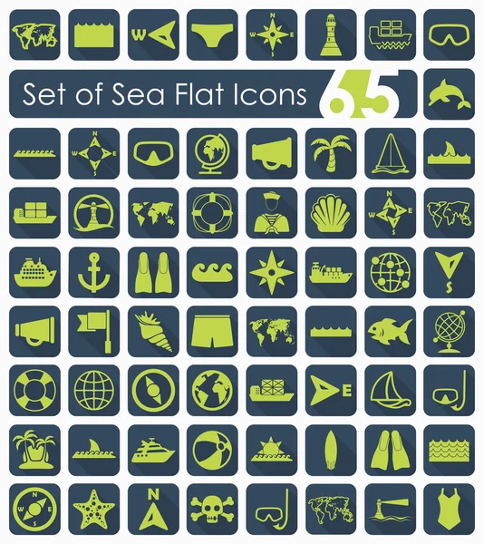 Set of sea icons — Stock Vector