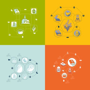 Paskalya düz Infographic