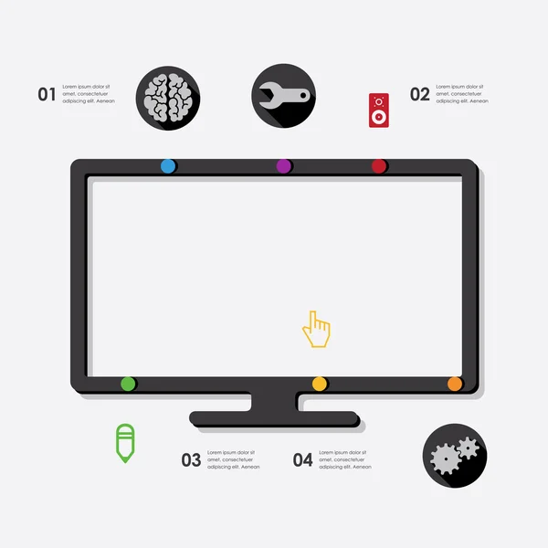 Elementos de infografía tecnológica — Archivo Imágenes Vectoriales