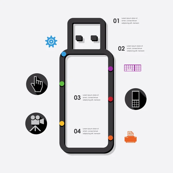 Teknik infographic element — Stock vektor