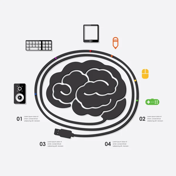 Elementi infografici tecnologici — Vettoriale Stock