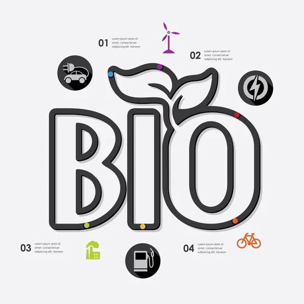 Elementos infográficos ecologia — Vetor de Stock