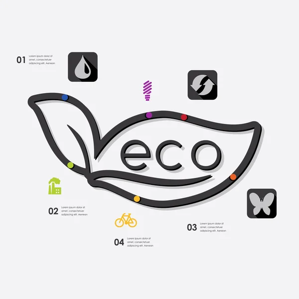 Elementos Infográficos Ecológicos — Vector de stock
