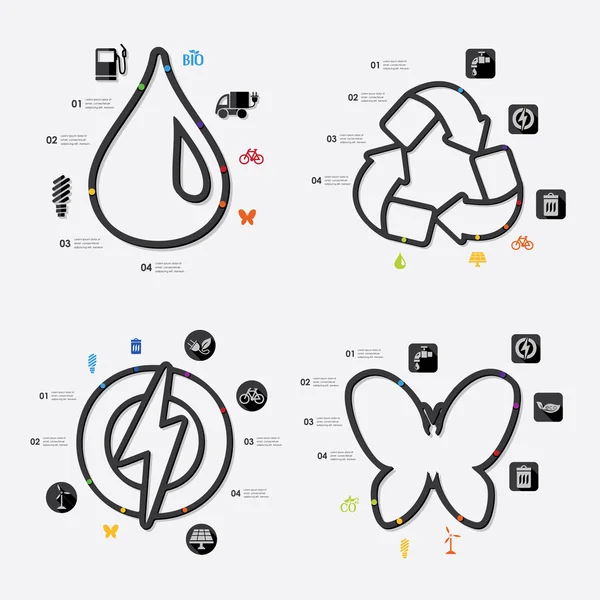 Ecology infographic elements — Stock Vector