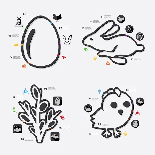 Easter infographic elements — Stock Vector