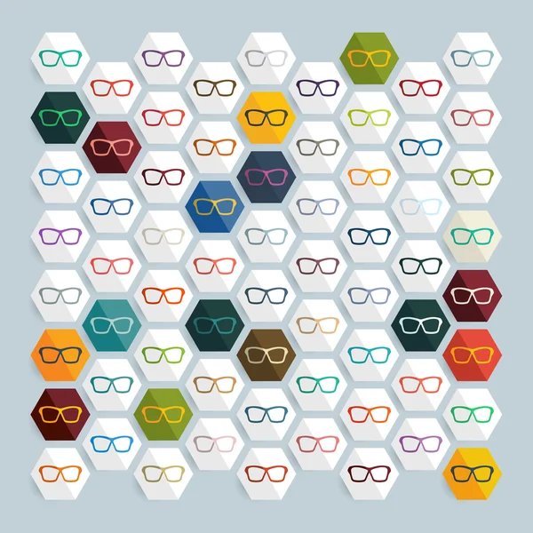 平面设计： 眼镜 — 图库矢量图片