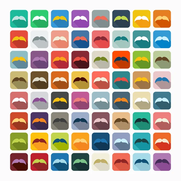 Flat design: mustache — Stock Vector