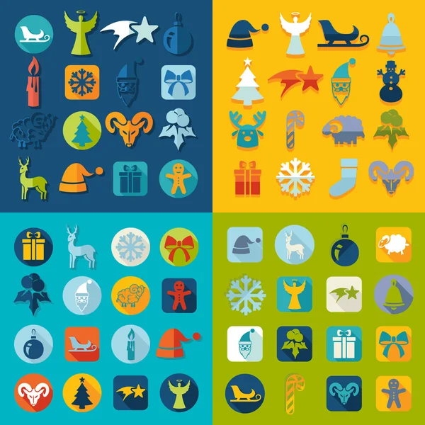 Set of Christmas icons — Stock Vector