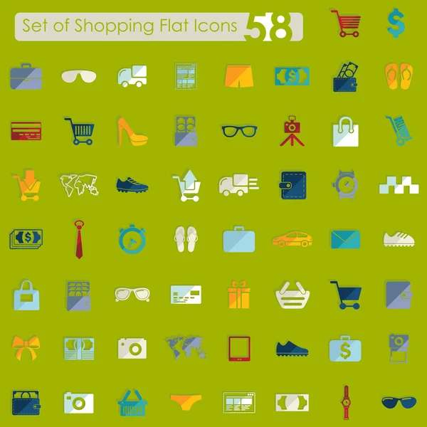 Conjunto de iconos de compras — Vector de stock