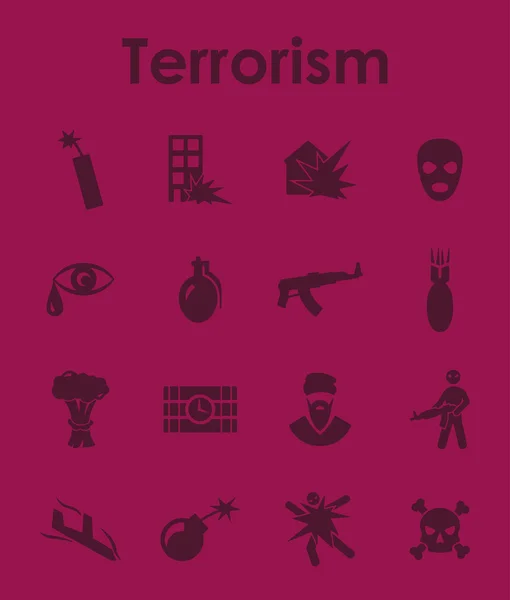 Einfache Symbole des Terrorismus — Stockvektor