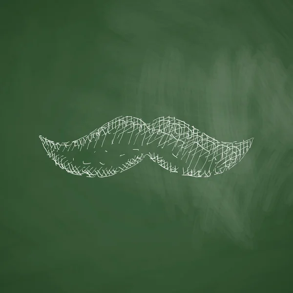 Ícone de bigode no quadro — Vetor de Stock