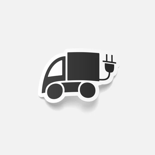 Icono de coche ecológico — Vector de stock