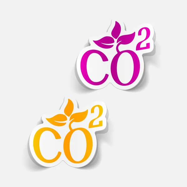 Co2 sign dioxide — Stock Vector