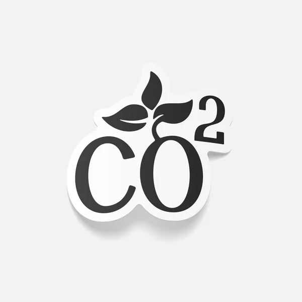 CO2 segno diossido — Vettoriale Stock