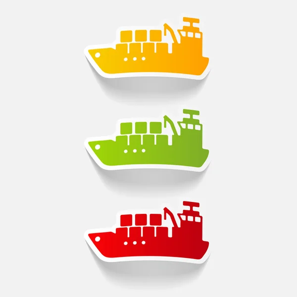 Icona della nave da carico — Vettoriale Stock