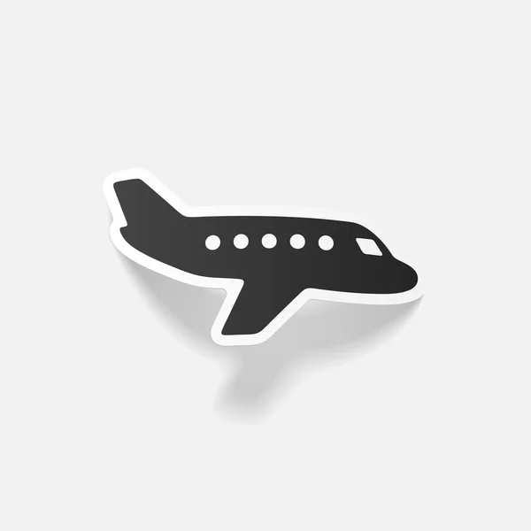 Realistic design element: plane — Stock Vector