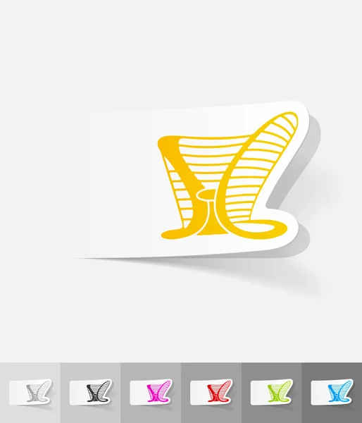 Dubai bouw papier sticker — Stockvector