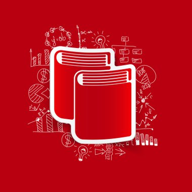 Kitap simgesini formüllerle iş çizim