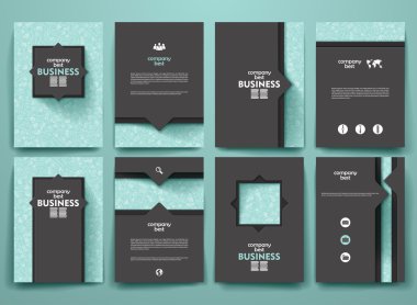 iş tema üzerinde karalamalar arka planlar ile broşür