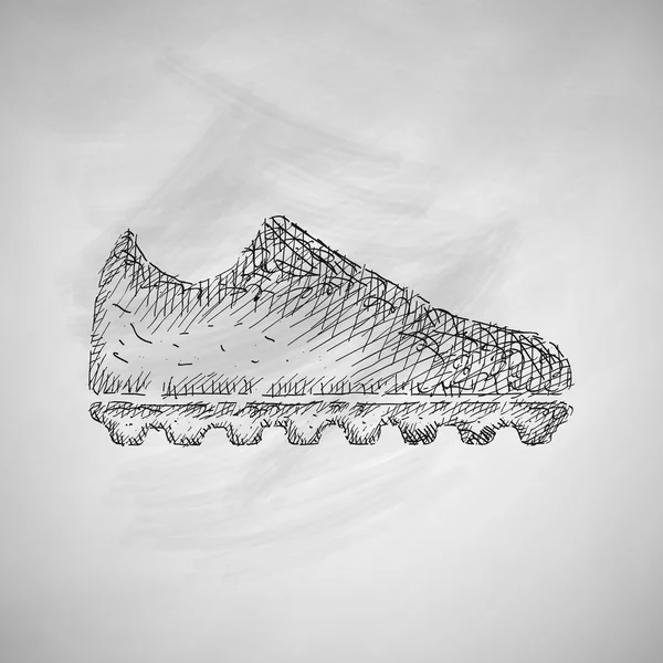 Sneakers-ikonen på svarta tavlan — Stock vektor