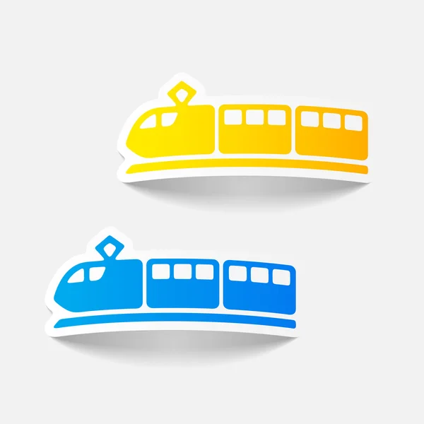 Elemento de diseño realista: tren — Vector de stock