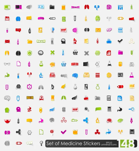 医療ステッカー セット — ストックベクタ