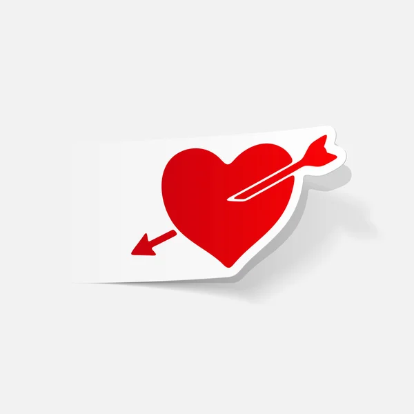Elemento de diseño realista: corazón — Vector de stock