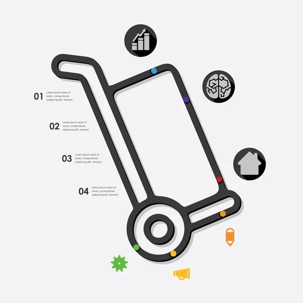 Icônes d'infographie d'entreprise — Image vectorielle