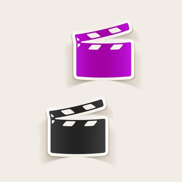 Clapper cinema ikoner — Stock vektor