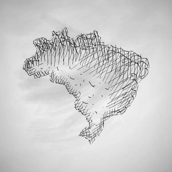 Icône Brésil sur tableau — Image vectorielle