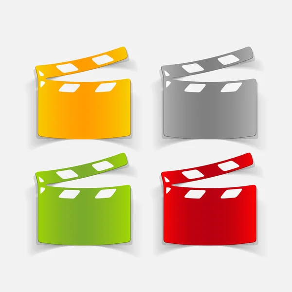 Clapper iconos de cine — Archivo Imágenes Vectoriales