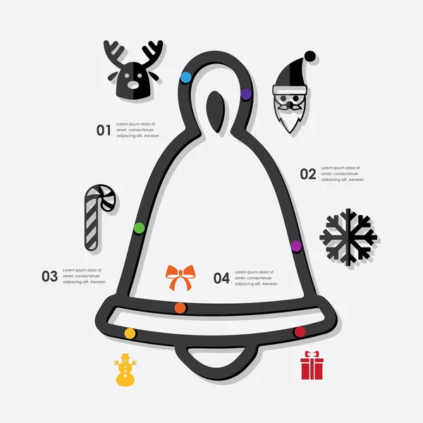 Christmas infographic icons — Stock Vector