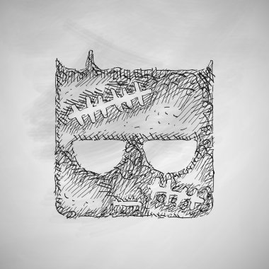 zombie icon on chalkboard