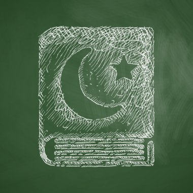 koran icon on chalkboard