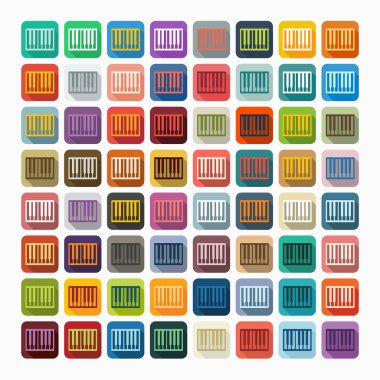 Düz tasarım: piyano tuşları